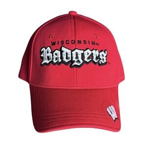 Wisconsin Badgers NCAA Signatures Red Baseball Cap Hat Strapback, One Size, NEW